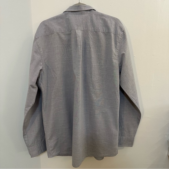 GAP Men's Button Down Blue Striped XL Slim Fit Long Sleeve Chest Pocket Shirt - Picture 6 of 11